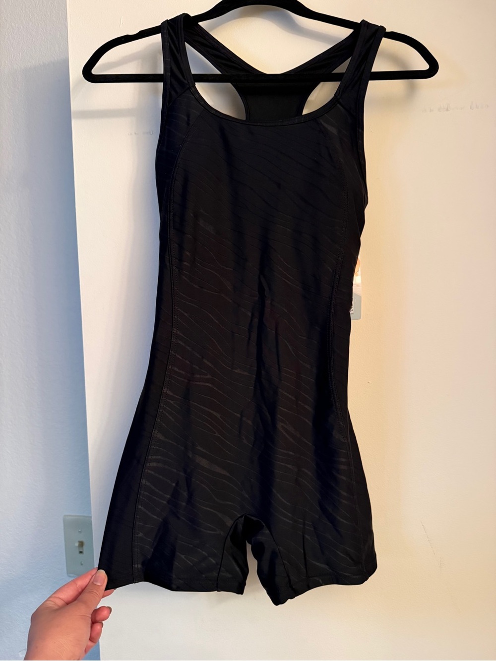 NWT Attraco One-Piece Athletic Swimsuit - blue-Black - Size xs